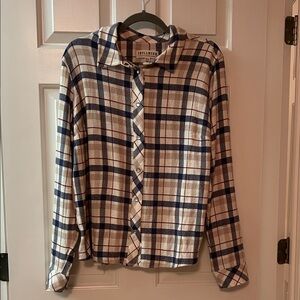 NWT Idyllwind Plaid Shirt with Red and Blue Accents NWT